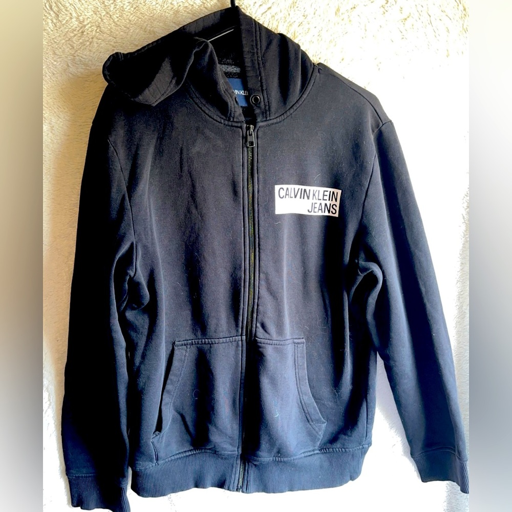 Calvin Klein adult medium black zip up hoodie 🖤